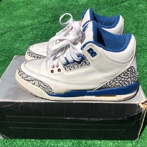 Jordan III Retro White/TrueBlue (2001) Size 3.5Y